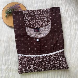 FRONT PLEATED LACE NIGHTY