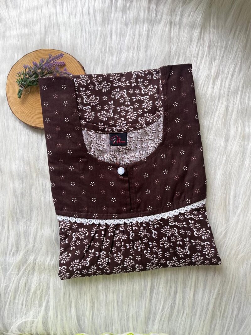 FRONT PLEATED LACE NIGHTY