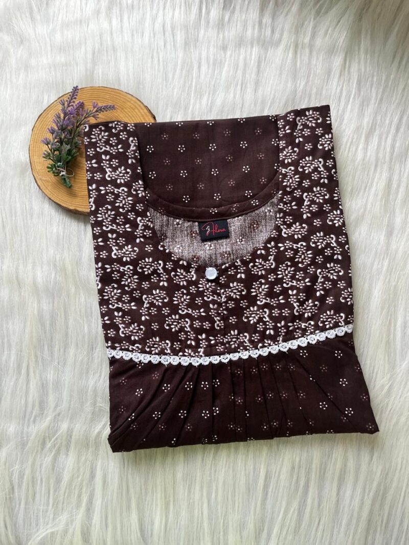 FRONT PLEATED LACE NIGHTY