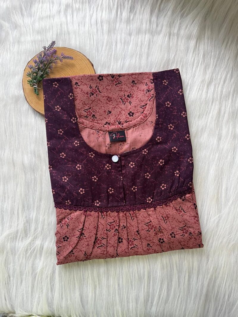 FRONT PLEATED LACE NIGHTY