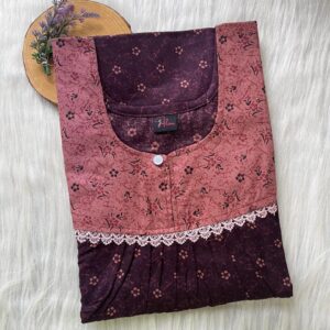 FRONT PLEATED LACE NIGHTY