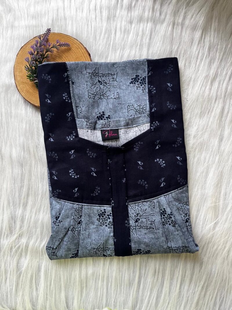 Mix N Match Square Neck Pleated Nighty