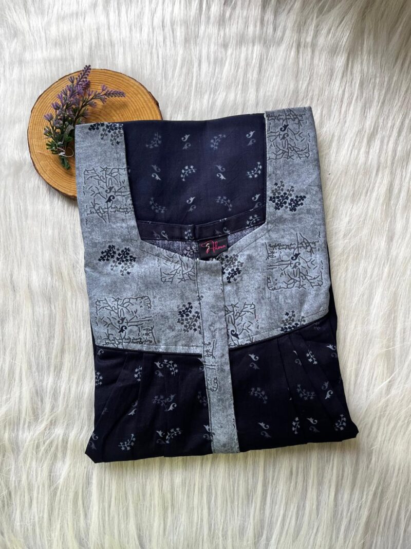 Mix N Match Square Neck Pleated Nighty