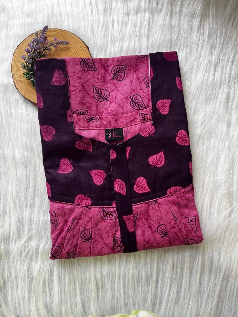 Mix N Match Square Neck Pleated Nighty