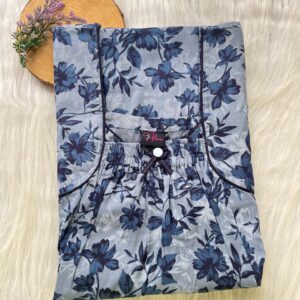 Front Elastic Pleated Nighty