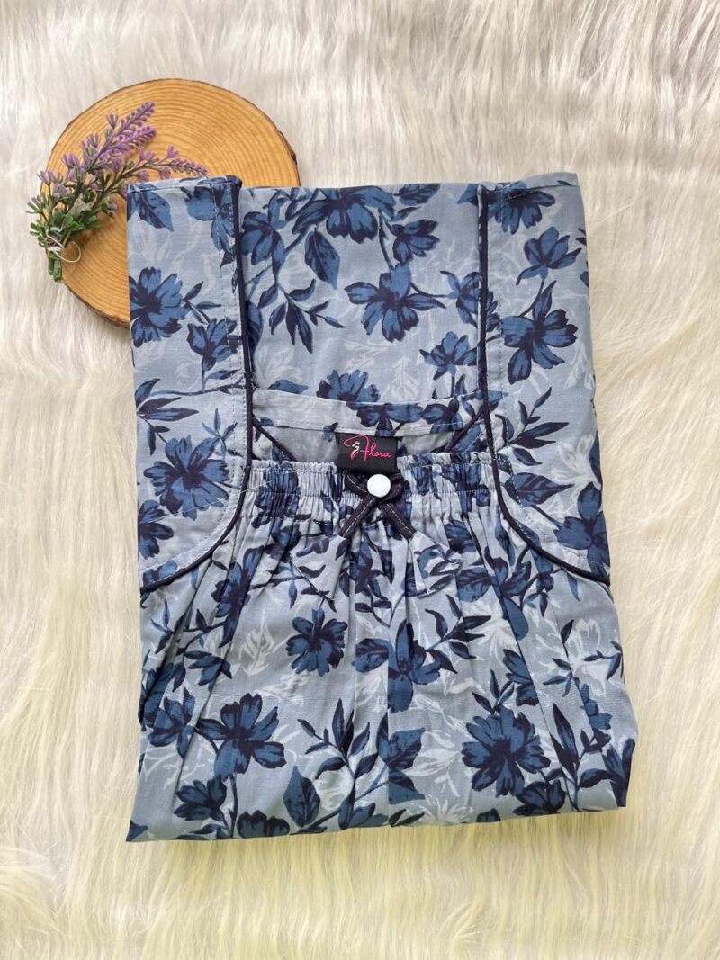 Front Elastic Pleated Nighty