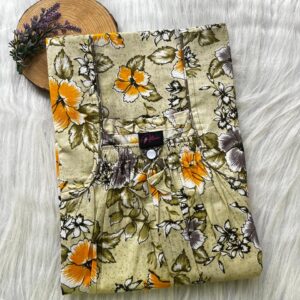 Front Elastic Pleated Nighty