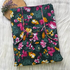 Front Elastic Pleated Nighty