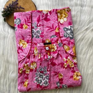 Front Elastic Pleated Nighty