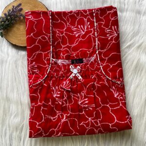 Front Elastic Pleated Nighty