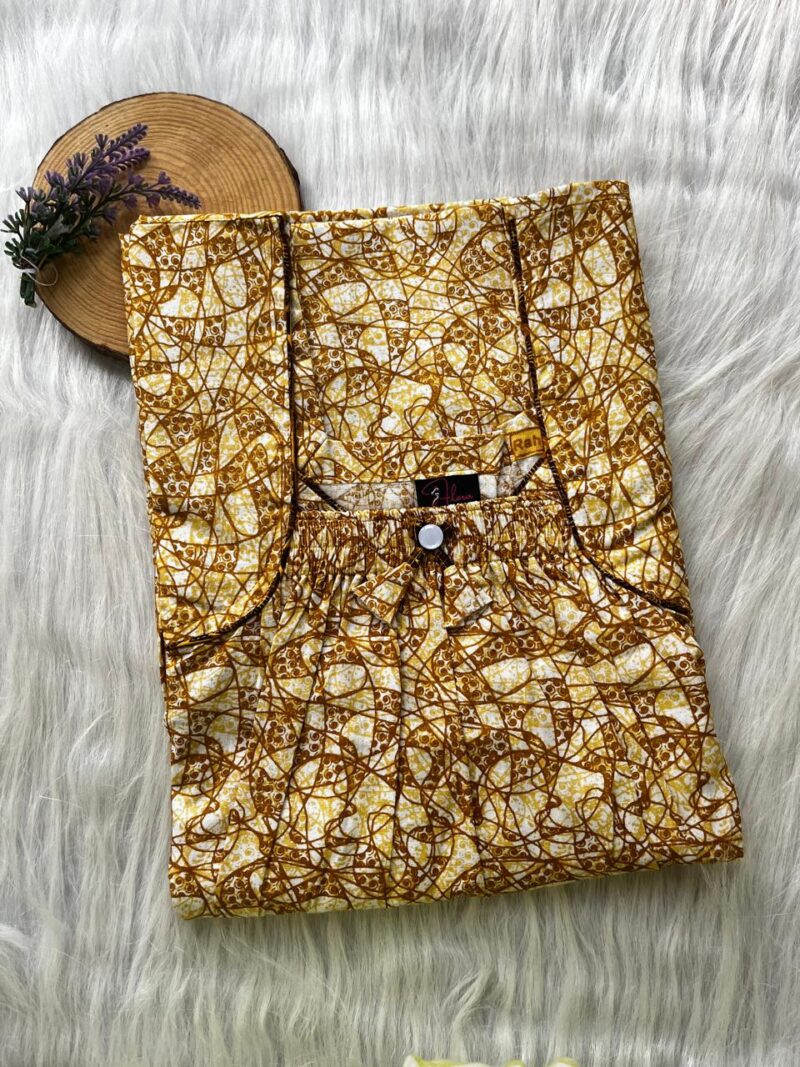 Front Elastic Pleated Nighty