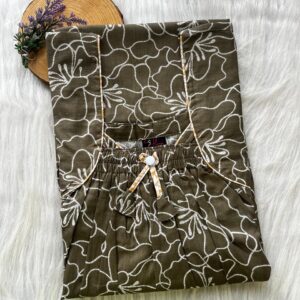 Front Elastic Pleated Nighty