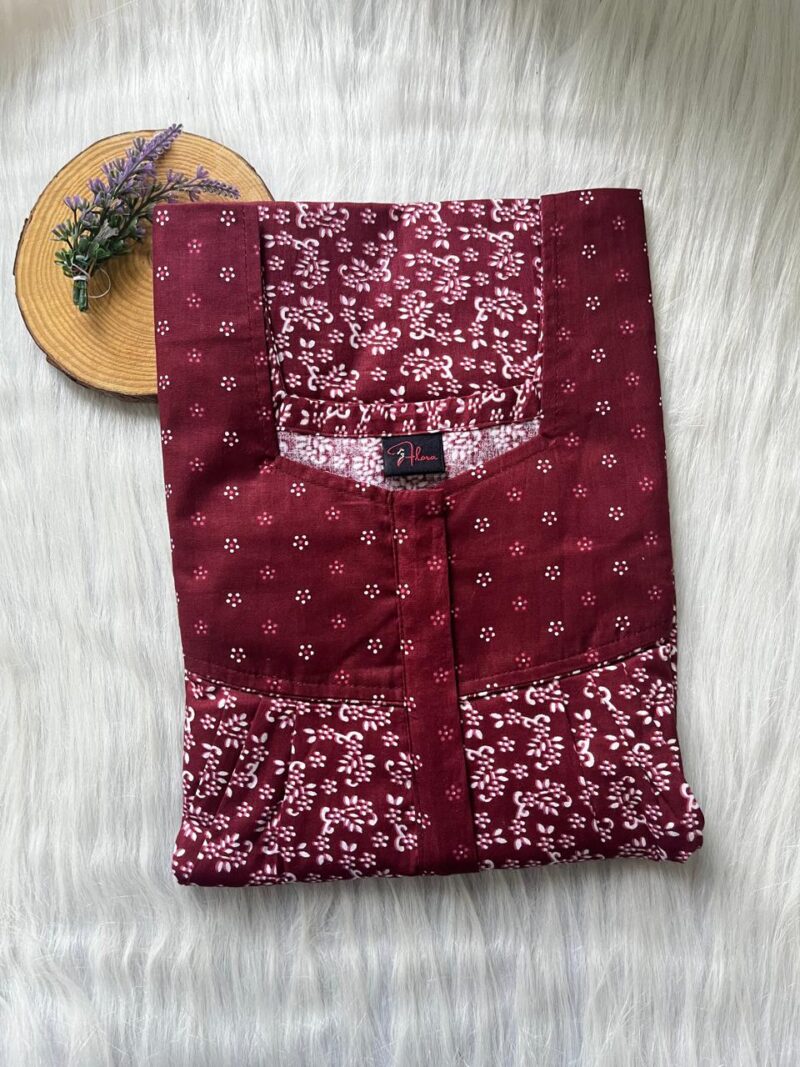 Mix N Match Square Neck Pleated Nighty