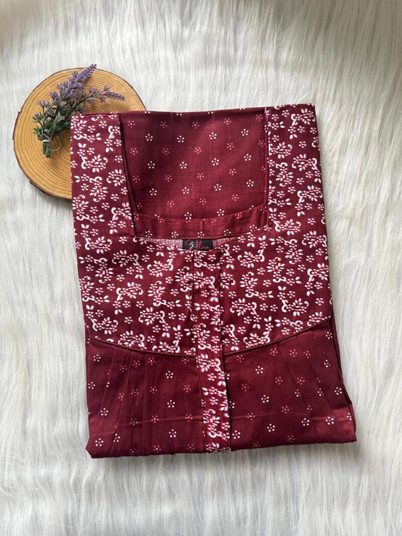 Mix N Match Square Neck Pleated Nighty