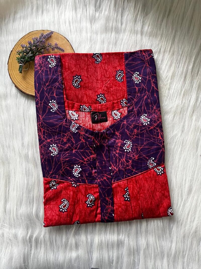 Mix N Match Square Neck Pleated Nighty