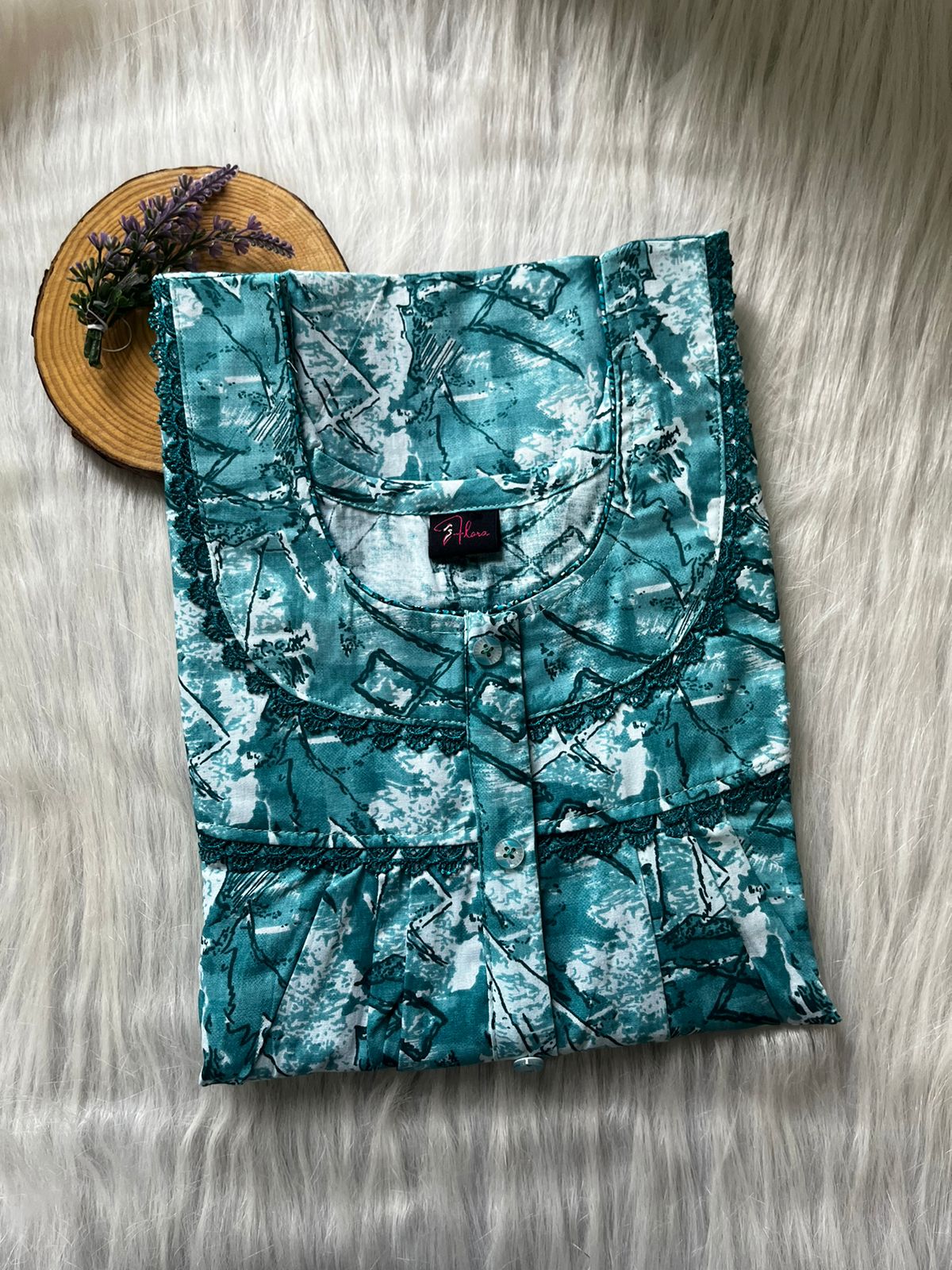 DOUBLE LACE ZIP NIGHTY