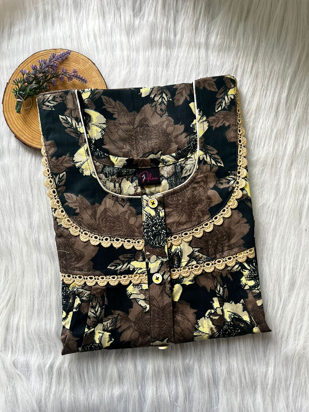 DOUBLE LACE ZIP NIGHTY