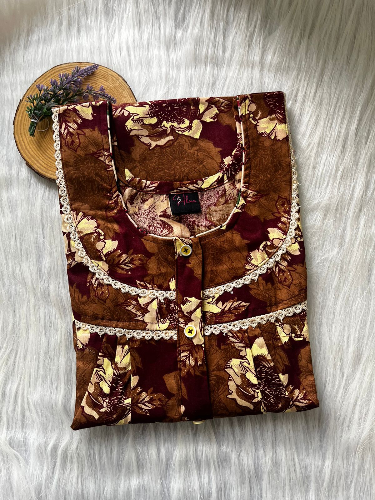 DOUBLE LACE ZIP NIGHTY