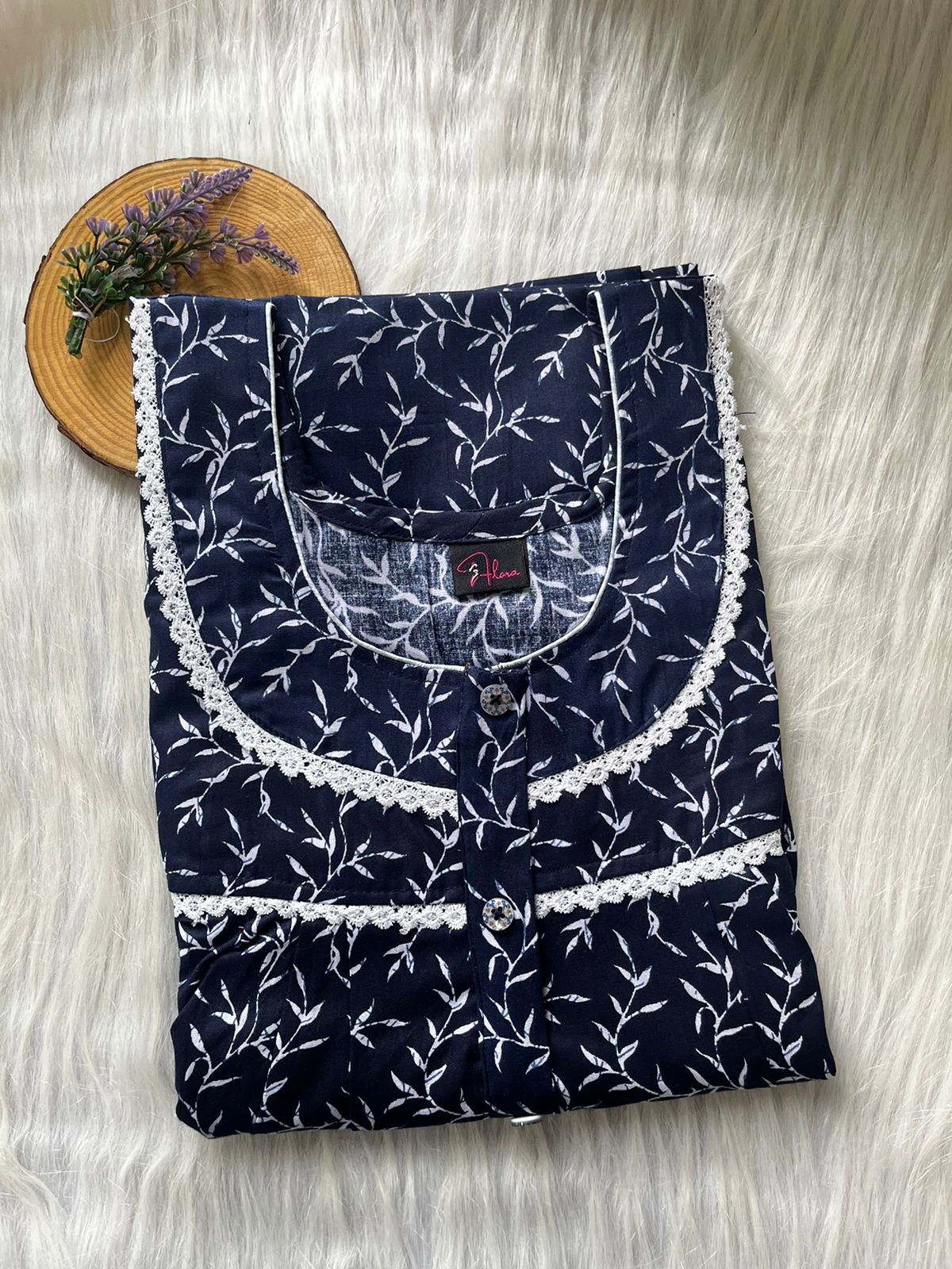 DOUBLE LACE ZIP NIGHTY