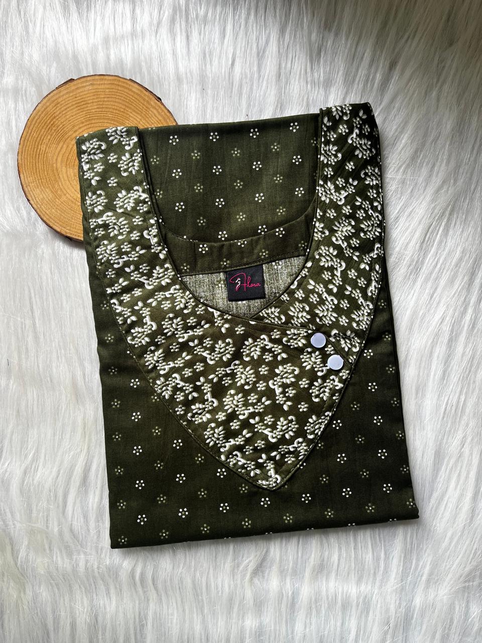 V-Neck Side Button Nighty