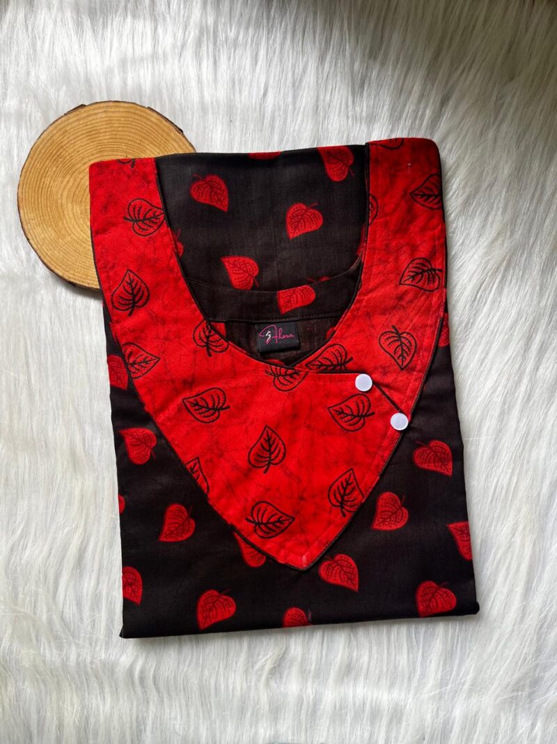 V-Neck Side Button Nighty