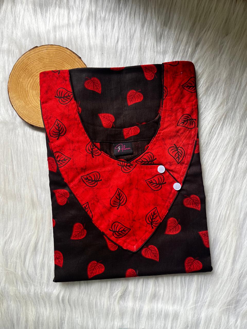 V-Neck Side Button Nighty