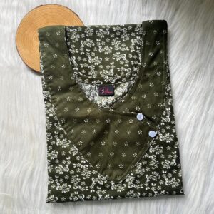 V-Neck Side Button Nighty