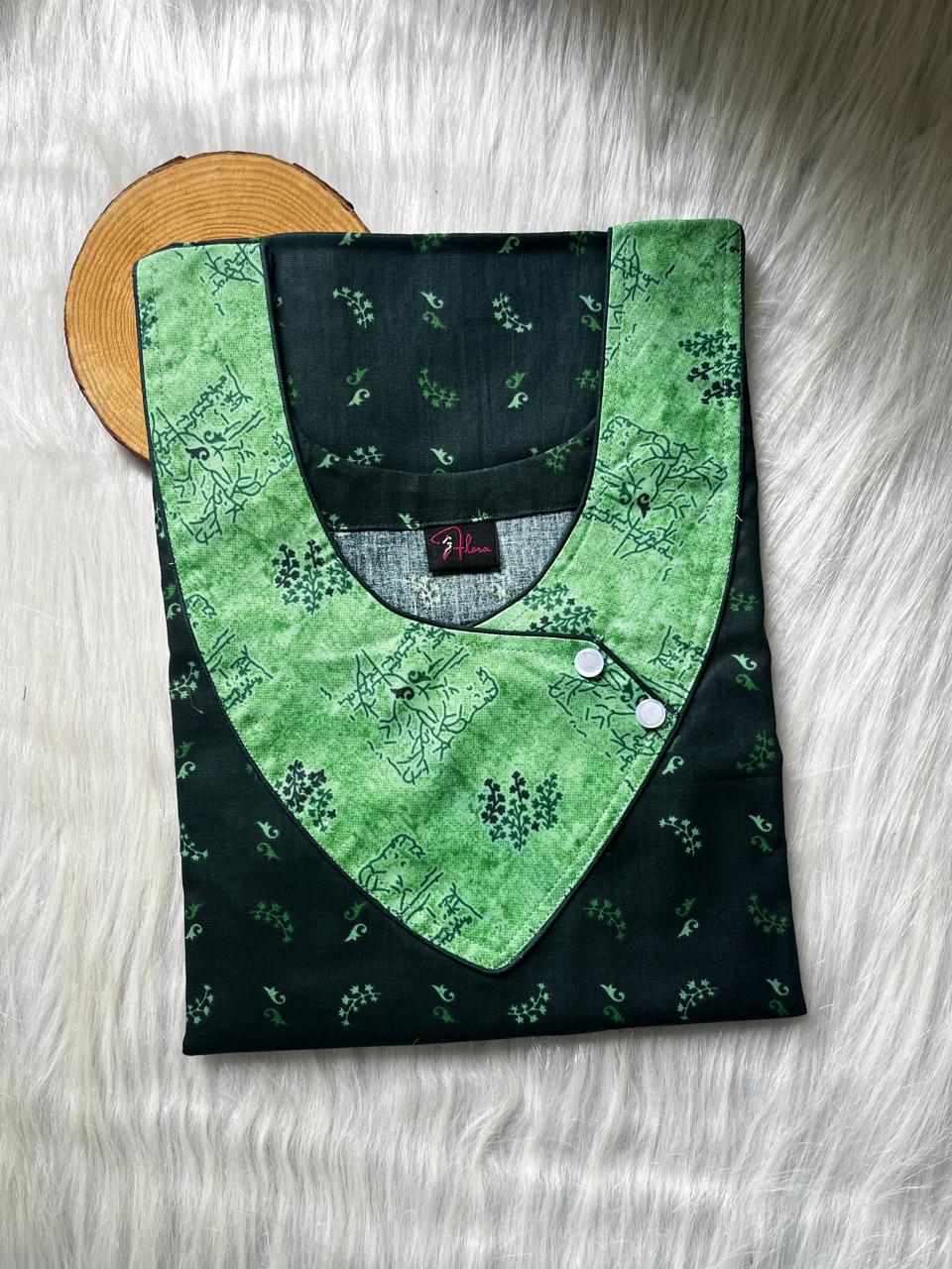 V-Neck Side Button Nighty