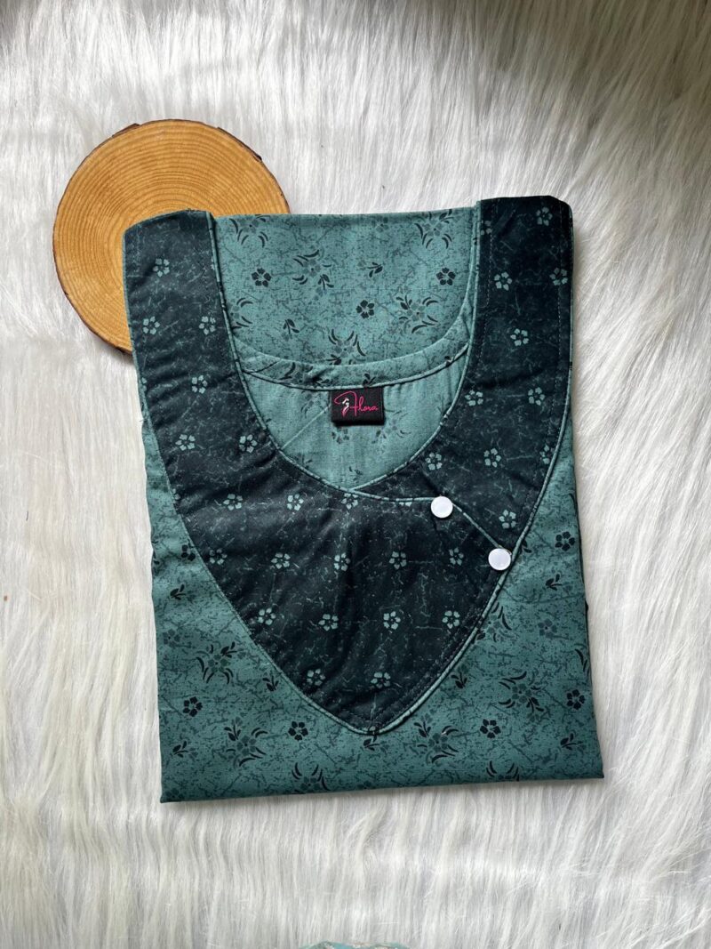 V-Neck Side Button Nighty