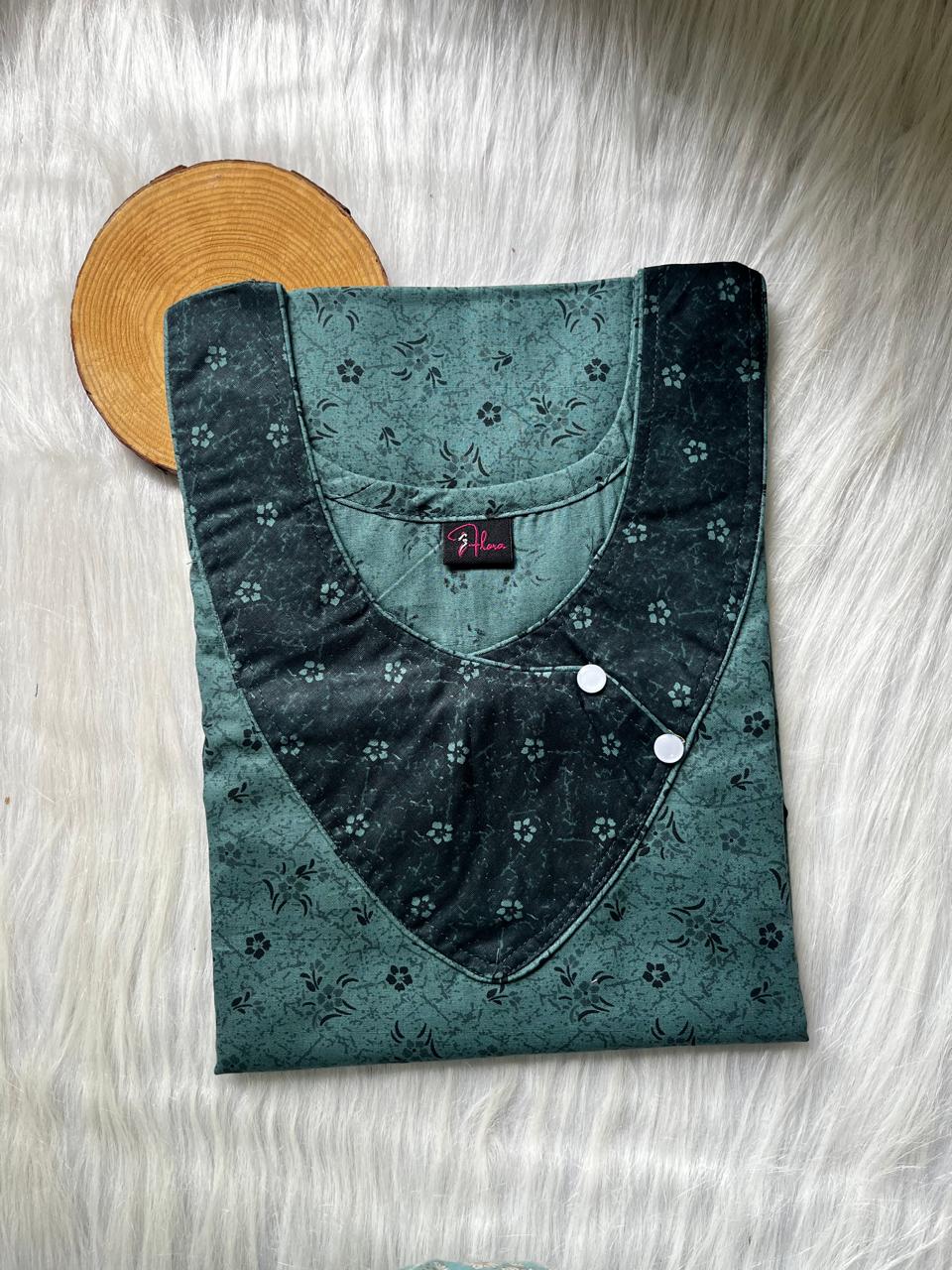 V-Neck Side Button Nighty