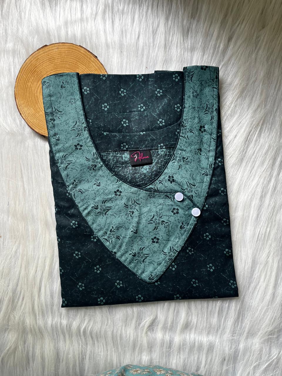 V-Neck Side Button Nighty