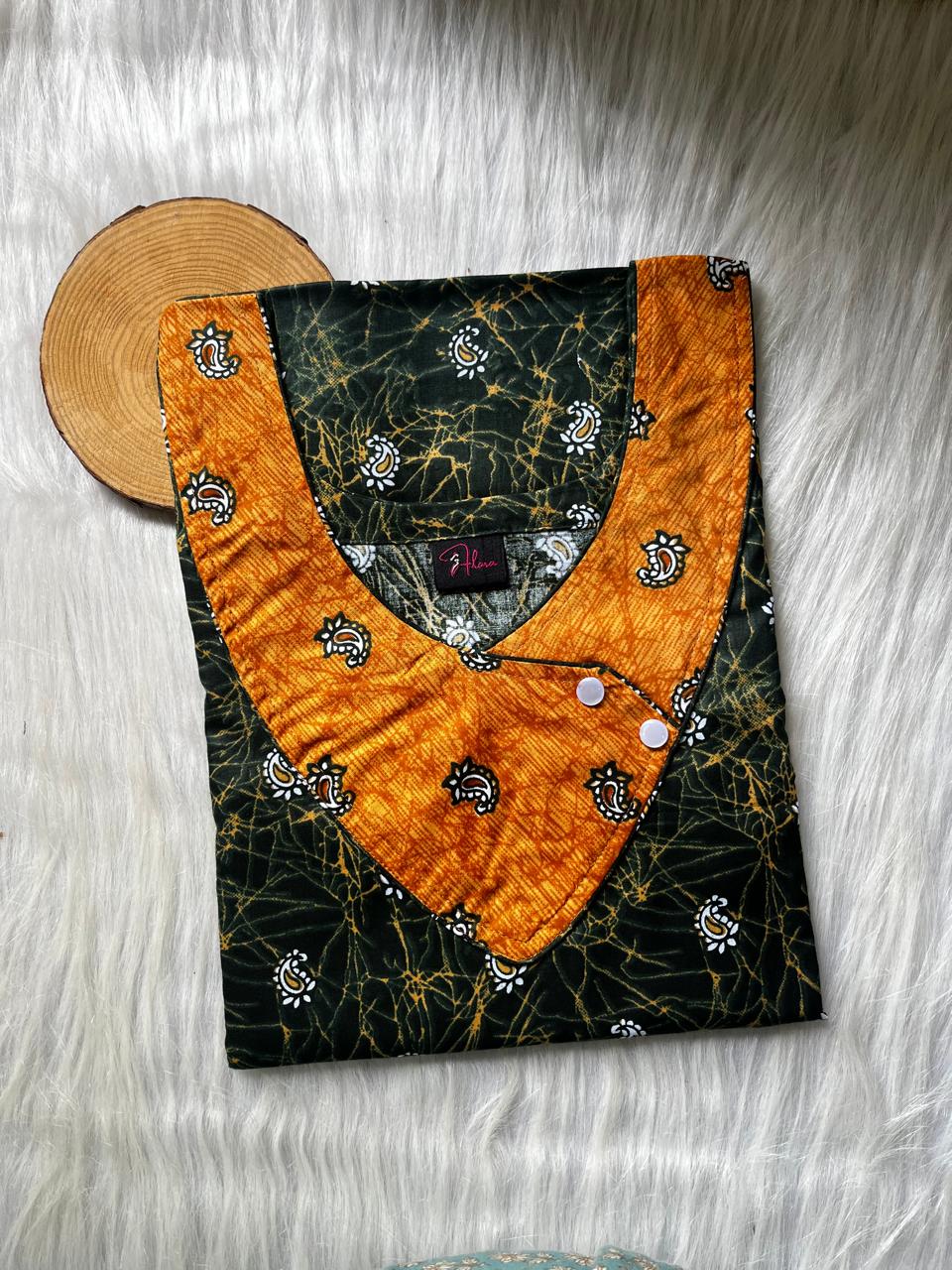 V-Neck Side Button Nighty