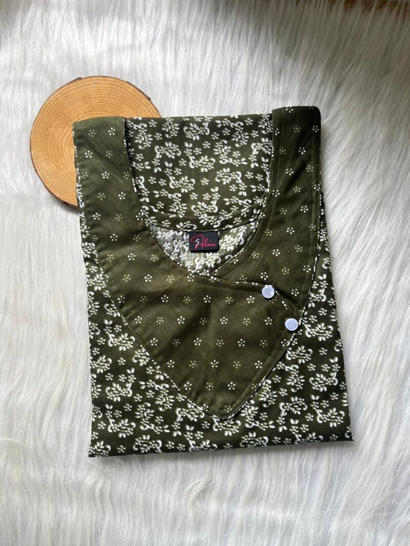 V-Neck Side Button Nighty