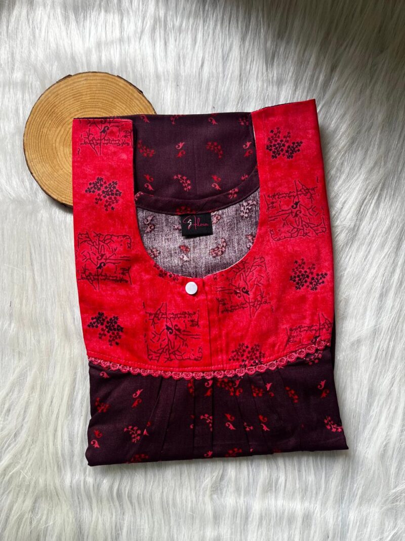 FRONT PLEATED LACE NIGHTY