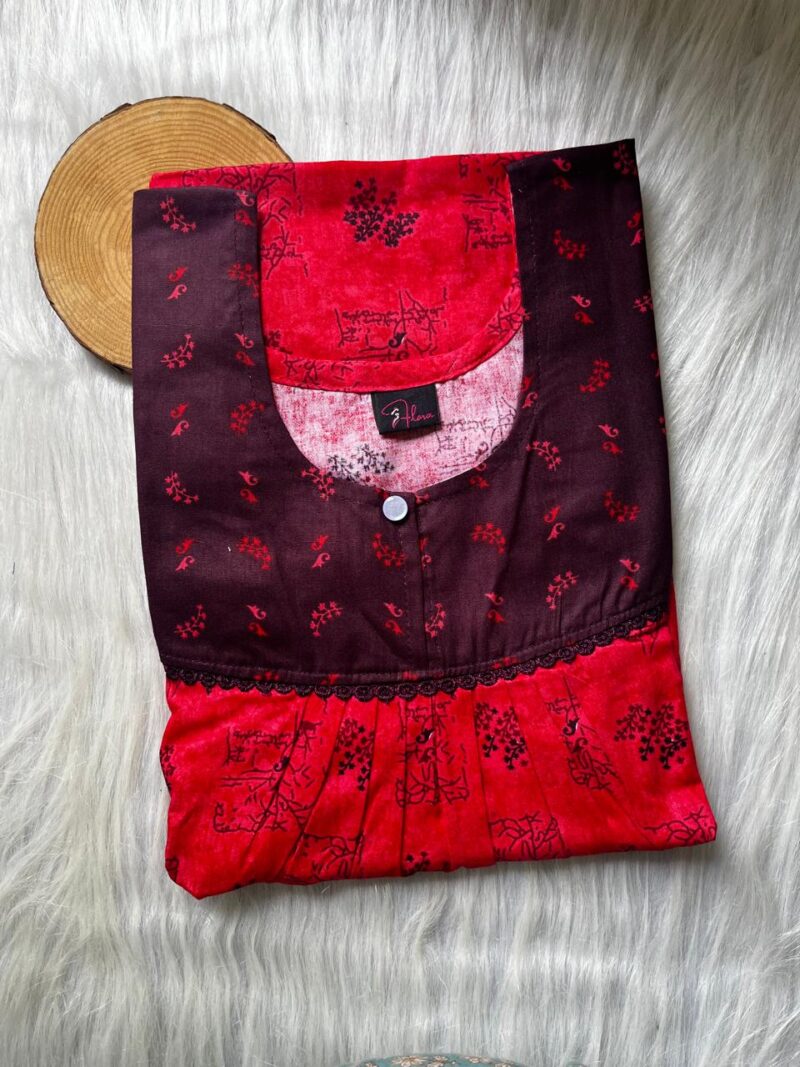 FRONT PLEATED LACE NIGHTY