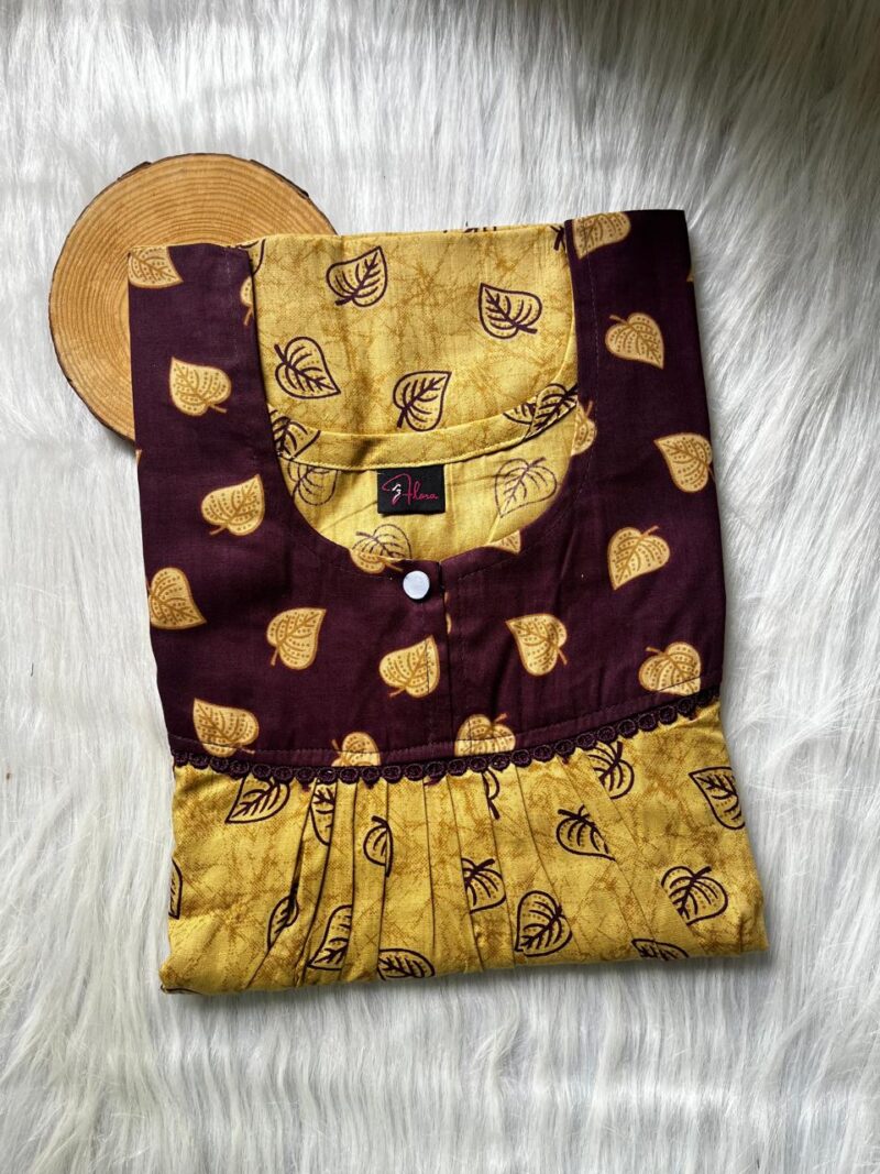 FRONT PLEATED LACE NIGHTY