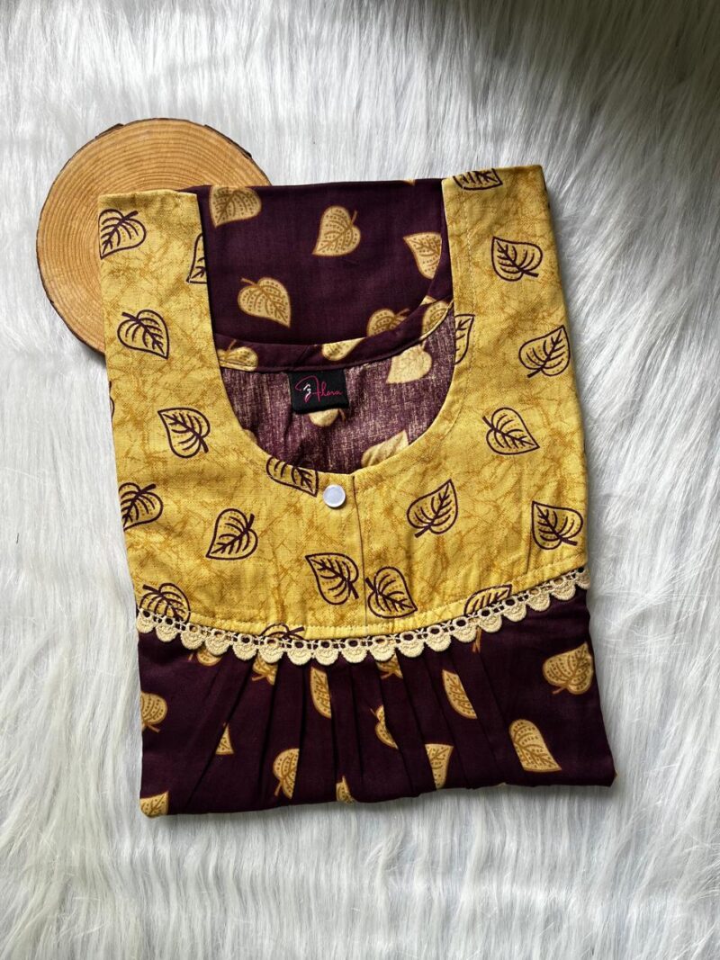 FRONT PLEATED LACE NIGHTY (Copy)