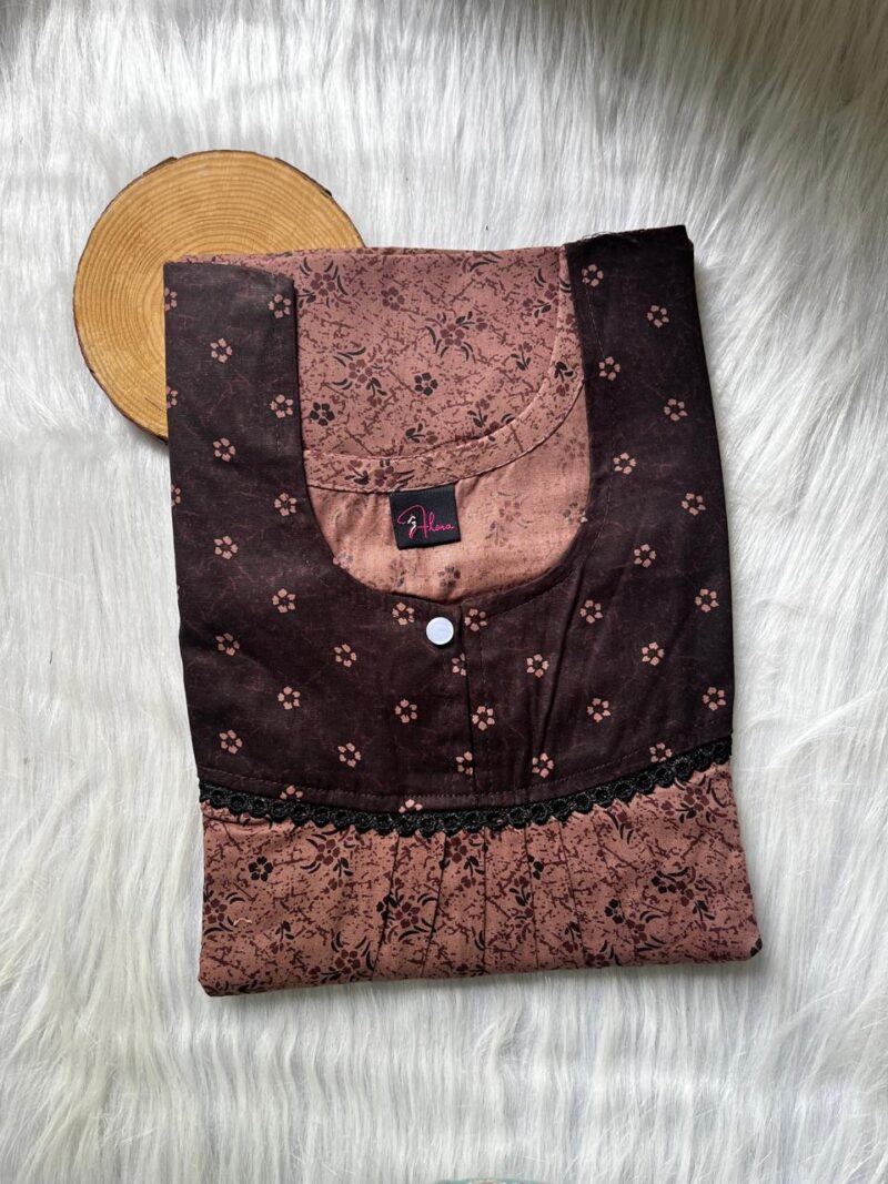 FRONT PLEATED LACE NIGHTY