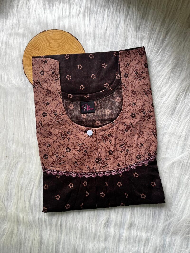 FRONT PLEATED LACE NIGHTY