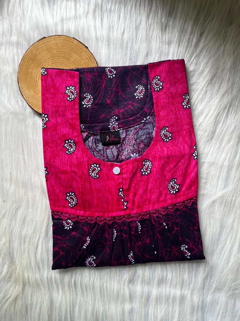 FRONT PLEATED LACE NIGHTY