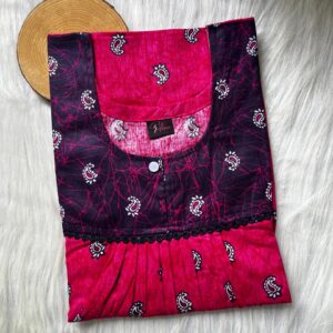 FRONT PLEATED LACE NIGHTY