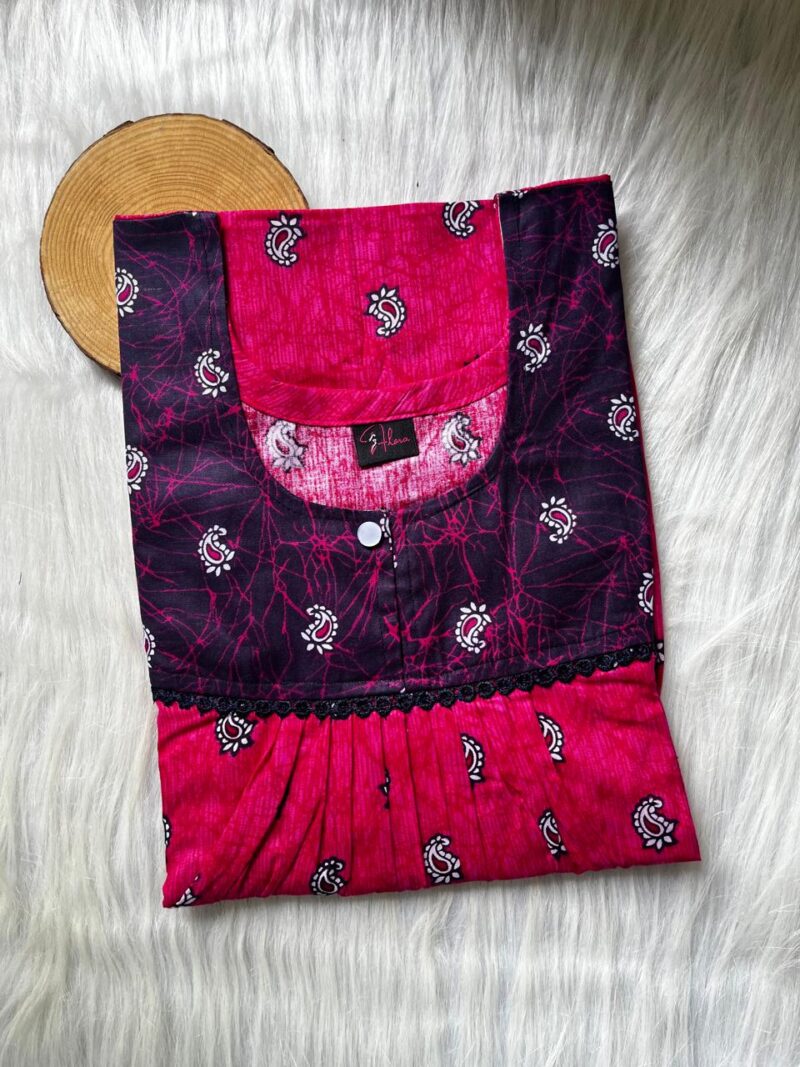 FRONT PLEATED LACE NIGHTY