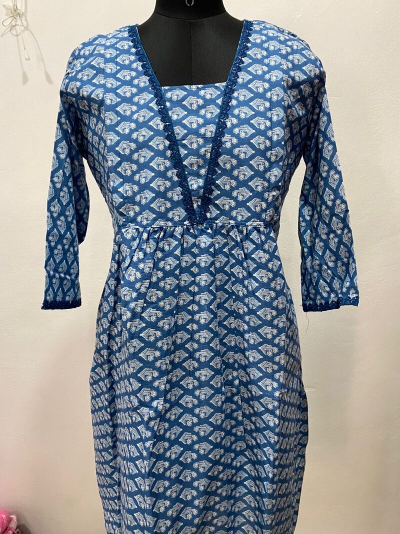 Muslin Cotton Flared Feeding Kurti