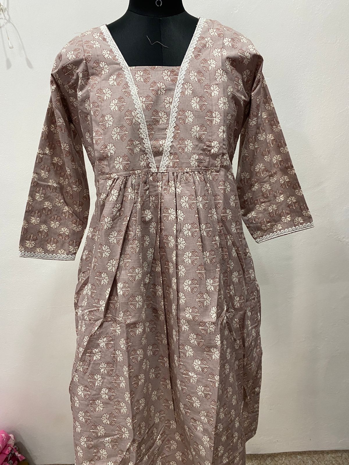 Muslin Cotton Flared Feeding Kurti