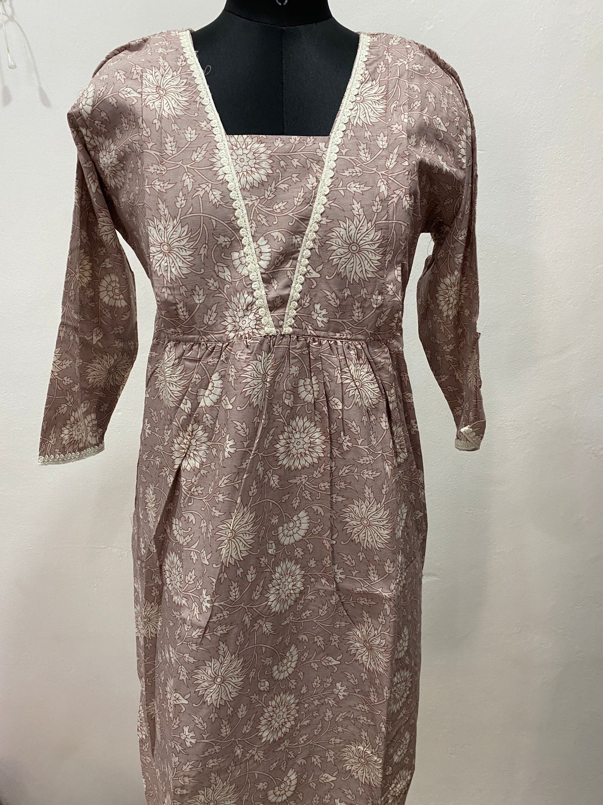 Muslin Cotton Flared Feeding Kurti