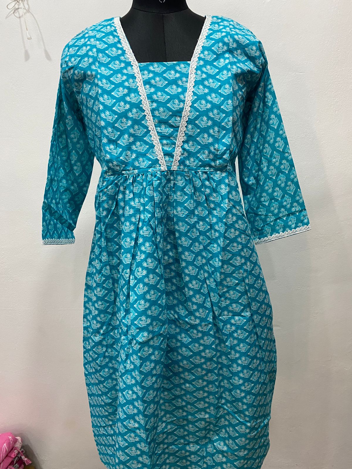 Muslin Cotton Flared Feeding Kurti