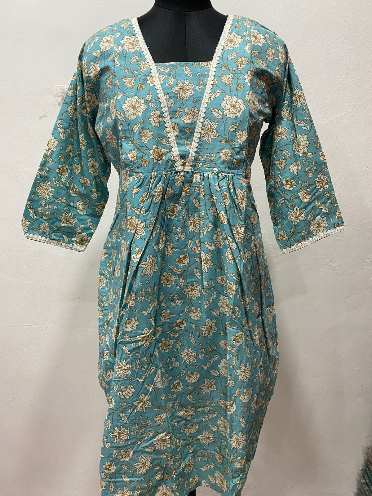 Muslin Cotton Flared Feeding Kurti