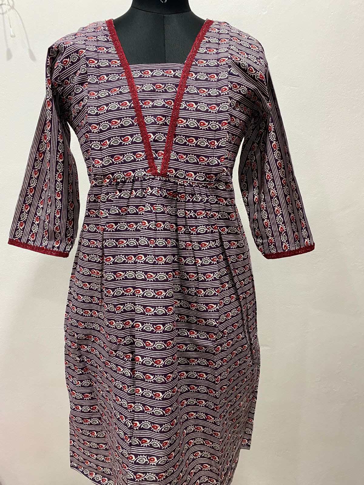 Muslin Cotton Flared Feeding Kurti