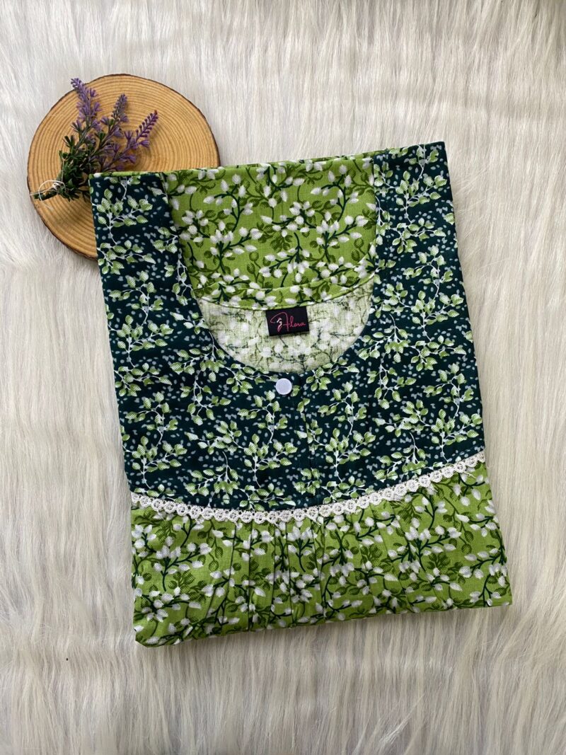 FRONT PLEATED LACE NIGHTY