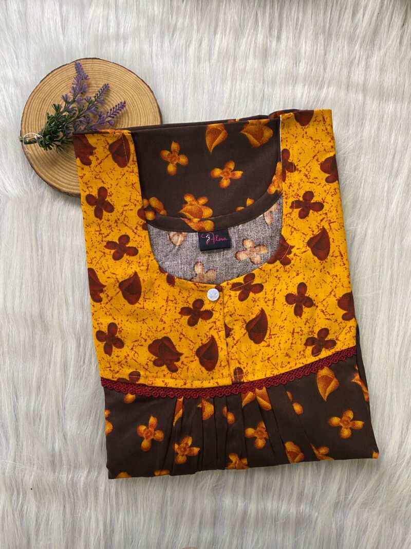 FRONT PLEATED LACE NIGHTY